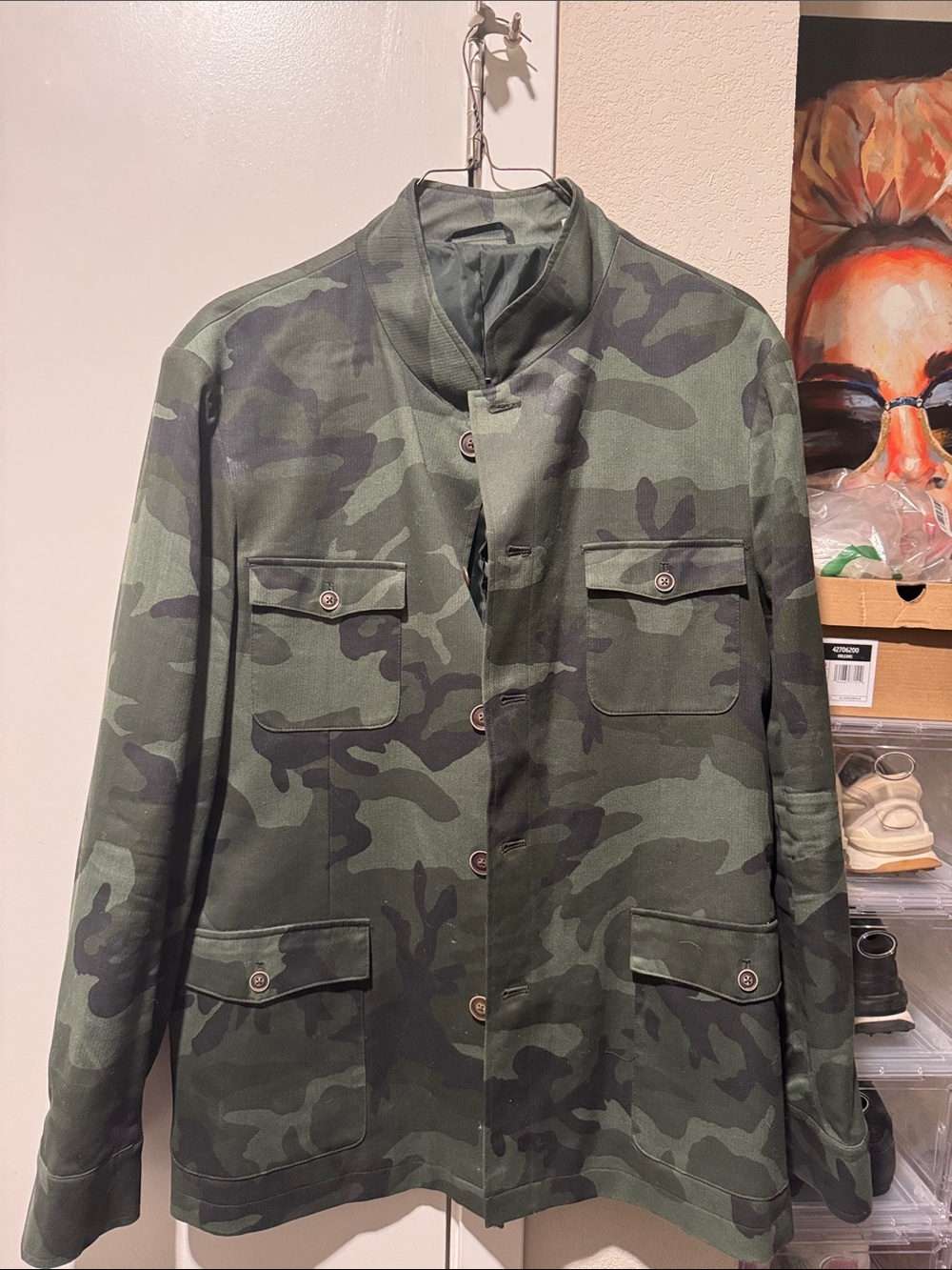 Joseph Abboud Men's Camo Field Jacket - Green